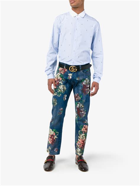 gucci floral jeans men's|gucci jeans men's for sale.